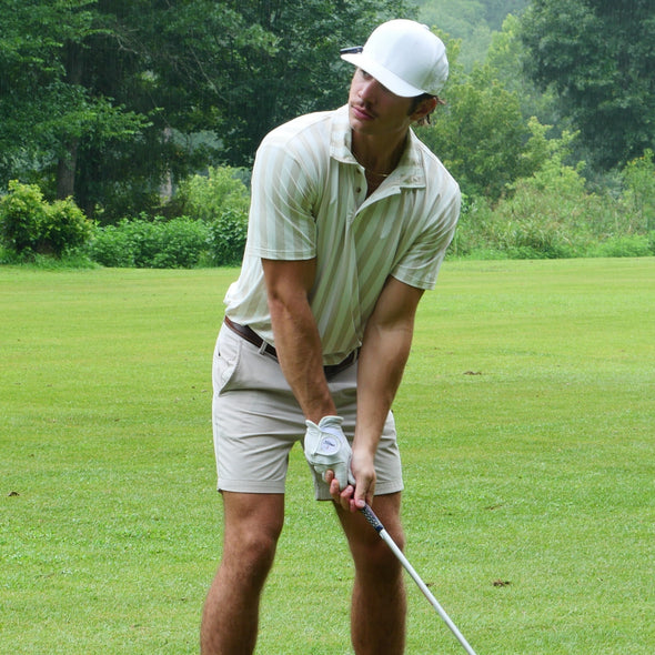 Dune Stripe Performance Polo